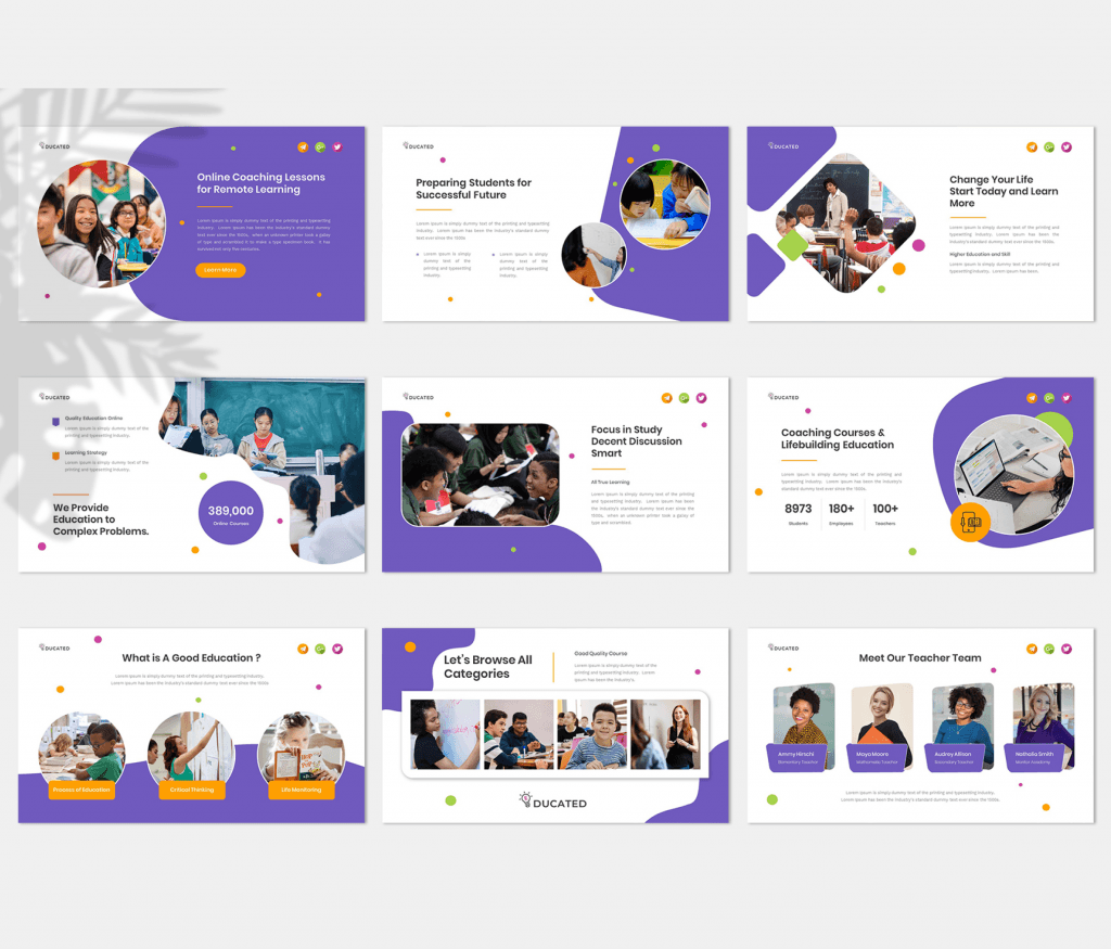 Educated – Education Course Presentation Template