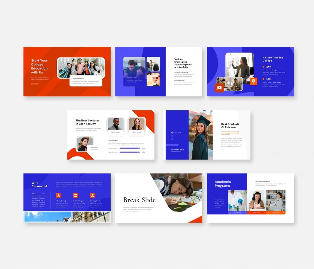 Coledia- College Education Google Slides Template
