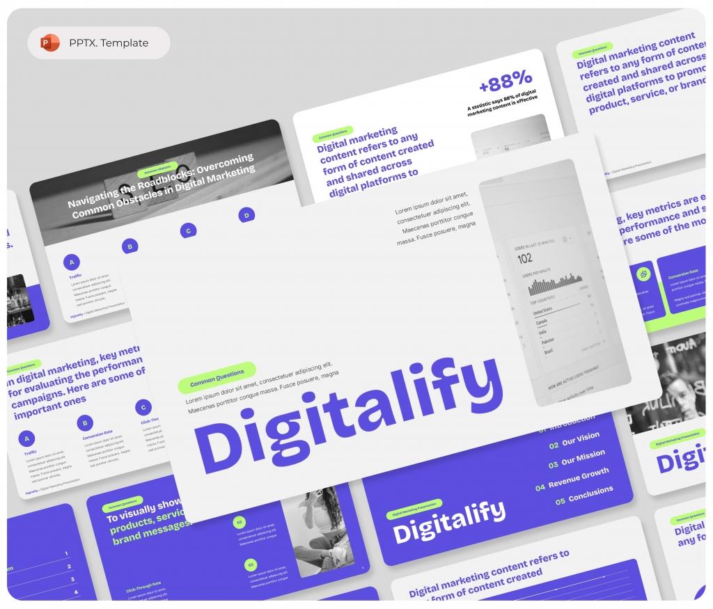 Digitalify - Digital Marketing Presentation PowerPoint Template