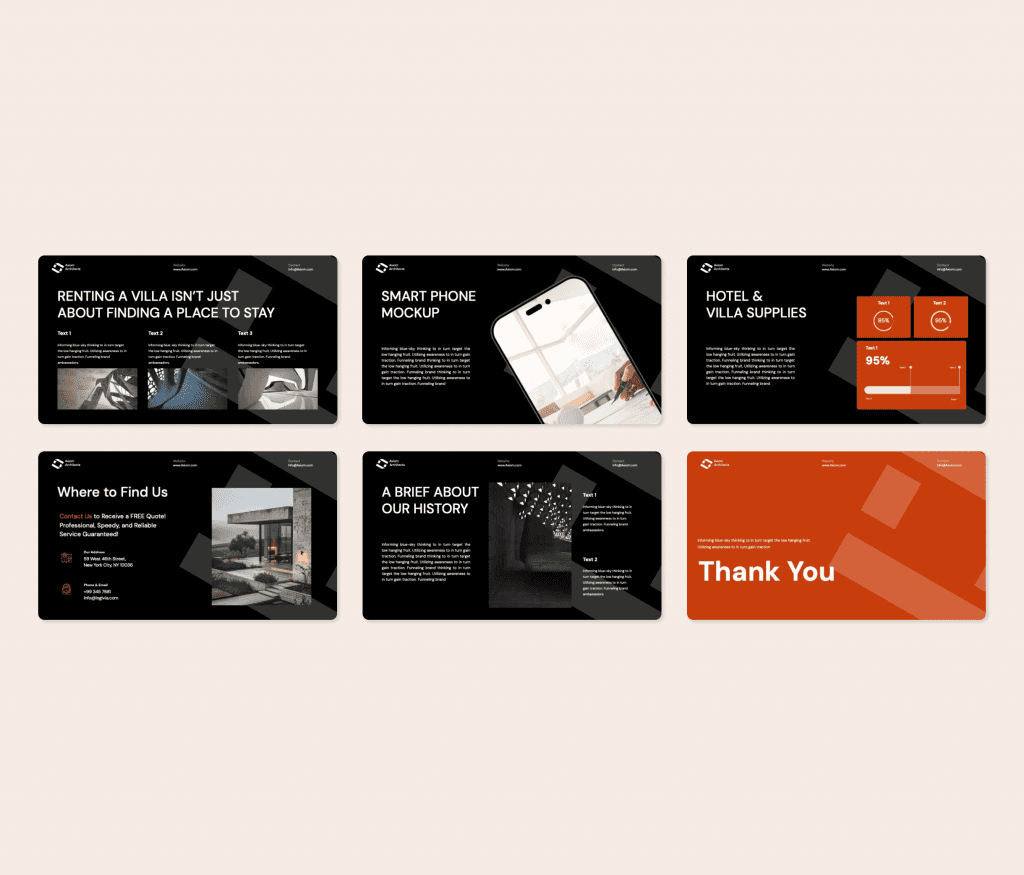 Axiom-Architecture Villa Presentation PowerPoint Template