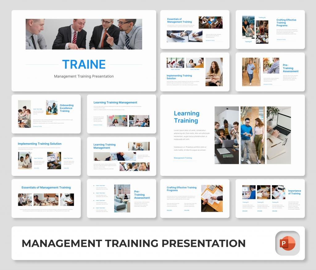 Traine - Management Training PowerPoint Presentation Template